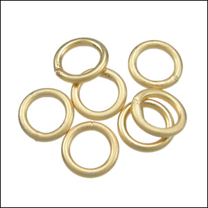 CLOSED jump ring 8mm ounce MATTE GOLD