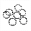 CLOSED jump ring 8mm ounce RHODIUM