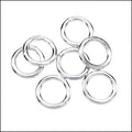 CLOSED jump ring 6mm ounce SILVER PLATE