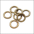 CLOSED jump ring 6mm ounce ANTIQUE BRASS