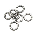 CLOSED jump ring 8mm ounce ANTIQUE SILVER