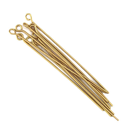 EYE Pin 2 inch 20 gauge MATTE GOLD - ounce