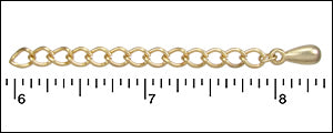 2" Extension Chain MATTE GOLD - 50 pcs