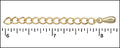 2" Extension Chain MATTE GOLD - 50 pcs