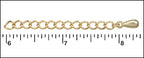 2" Extension Chain MATTE GOLD - 50 pcs