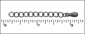 2" Extension Chain MATTE GUNMETAL - 50 pcs