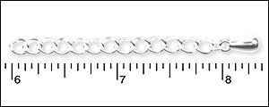 2" Extension Chain SILVER PLATED - 50 pcs