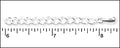 2" Extension Chain SILVER PLATED - 50 pcs