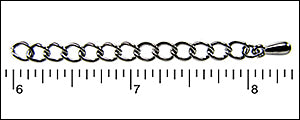 2" Extension Chain GUNMETAL - 50 pcs