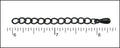 2" Extension Chain NITE BLACK SHINY - 50 pcs