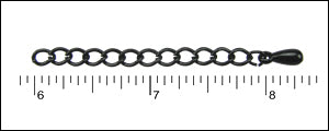 2" Extension Chain NITE BLACK SHINY - 50 pcs