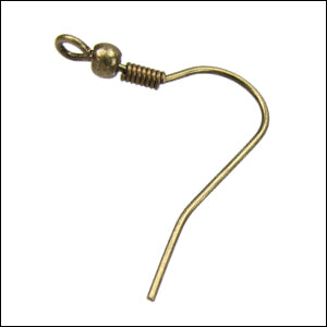 French Hook Earwire ANT BRASS - 72 pcs