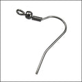 French Hook Earwire MATTE GUNMETAL - 72 pcs