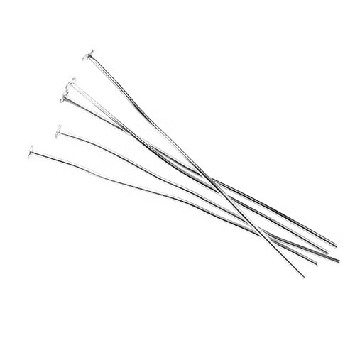 Head Pin 2 inch 20 gauge SILVER PLATE - ounce