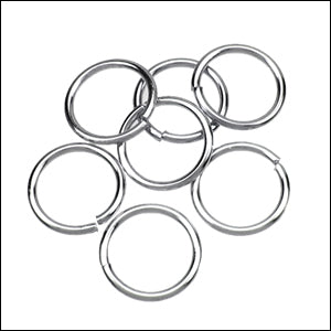10mm jump ring RHODIUM - per ounce