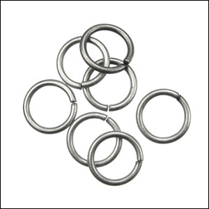 12mm jump ring ANT SILVER - per ounce