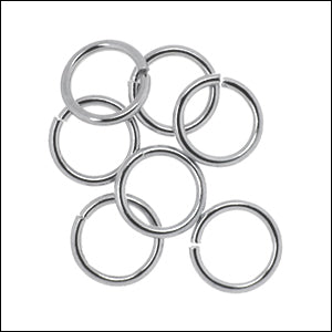 12mm jump ring RHODIUM - per ounce