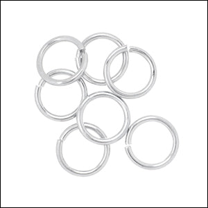 12mm jump ring SILVER PLATE - per ounce