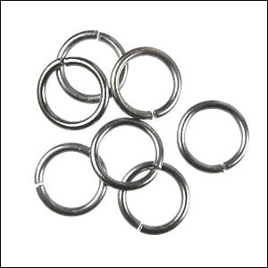 12mm jump ring MATTE GUNMETAL - per ounce