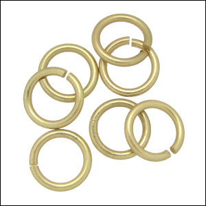 12mm jump ring MATTE GOLD - per ounce