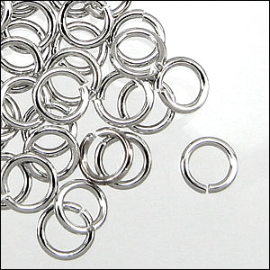4mm jump ring RHODIUM - per ounce