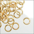 4mm jump ring MATTE GOLD - per ounce
