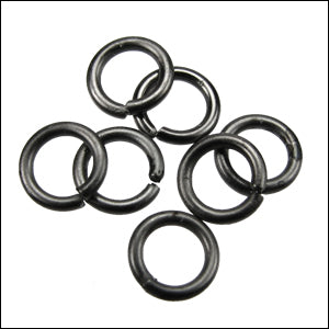 6mm jump ring MATTE GUNMETAL - per ounce