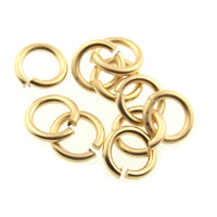 8mm jump ring MATTE GOLD - per ounce