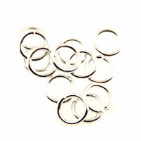 8mm jump ring SILVER PLATE - per ounce