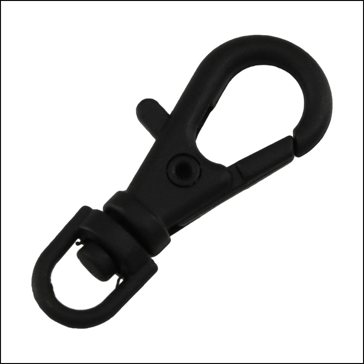 23mm SWIVEL lobster clasp NITE BLACK - 10 pcs