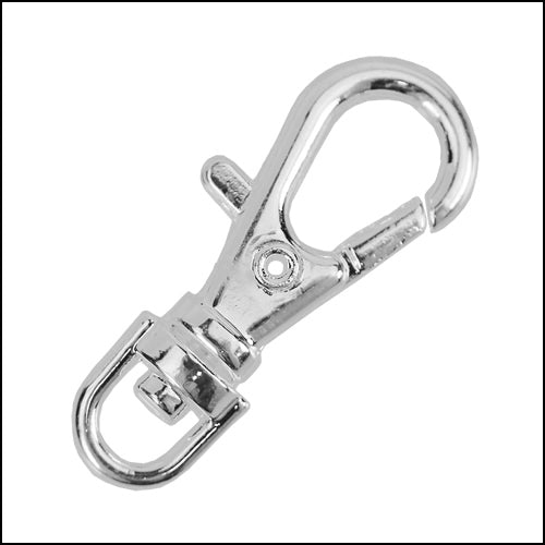 23mm SWIVEL lobster clasp SILVER PLATED - 10 pcs