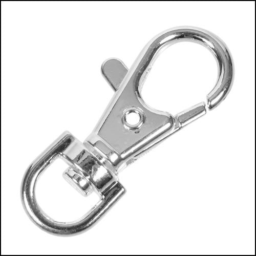 38mm SWIVEL lobster clasp SILVER PLATE - 10 pcs