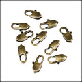 14mm x 5mm Oval Lobster Clasp ANT BRASS - 10 pcs
