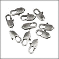 14mm x 5mm Oval Lobster Clasp ANT SILVER - 10 pcs