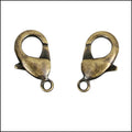 19mm x 11mm Lobster Clasp ANT BRASS - 5 pcs