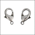 19mm x 11mm Lobster Clasp ANT SILVER - 5 pcs
