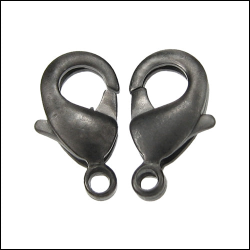 9mm x 5mm Lobster Clasp MATTE GUNMETAL - 10 pcs