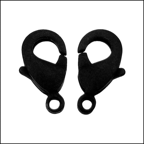 9mm x 5mm Lobster Clasp NITE BLACK - 10 pcs