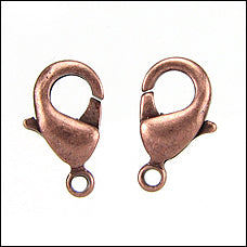 12mm x 7mm Lobster Clasp ANTIQUE COPPER - 10 pcs