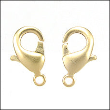 12mm x 7mm Lobster Clasp MATT GOLD - 10 pcs
