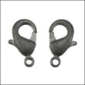 12mm x 7mm Lobster Clasp MATT GUNMETAL - 10 pcs