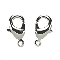 12mm x 7mm Lobster Clasp RHODIUM - 10 pcs