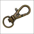 32mm SWIVEL lobster clasp ANT. BRASS - 10 pcs