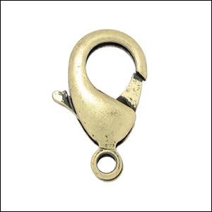 23mm x 15mm Lobster Clasp ANT BRASS - 5 pcs