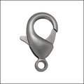 23mm x 15mm Lobster Clasp MATT GUNMETAL - 5 pcs