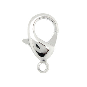 23mm x 15mm Lobster Clasp RHODIUM - 5 pcs