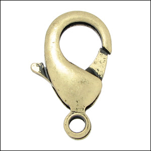 27mm x 17mm Lobster Clasp ANT BRASS - 5 pcs