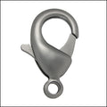 27mm x 17mm Lobster Clasp MATT GUNMETAL - 5 pcs