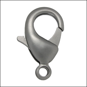 27mm x 17mm Lobster Clasp MATT GUNMETAL - 5 pcs
