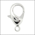 27mm x 17mm Lobster Clasp RHODIUM - 5 pcs